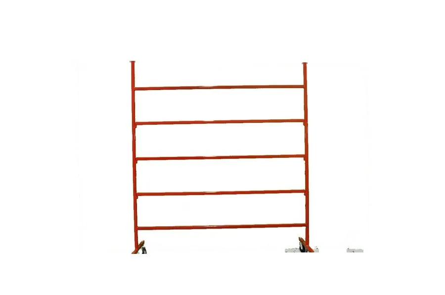 Red powder-coated steel safety bar set