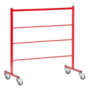 Small ULINE Rolling Rack for Hangers (Red) product photo | Rangeview Fabricating